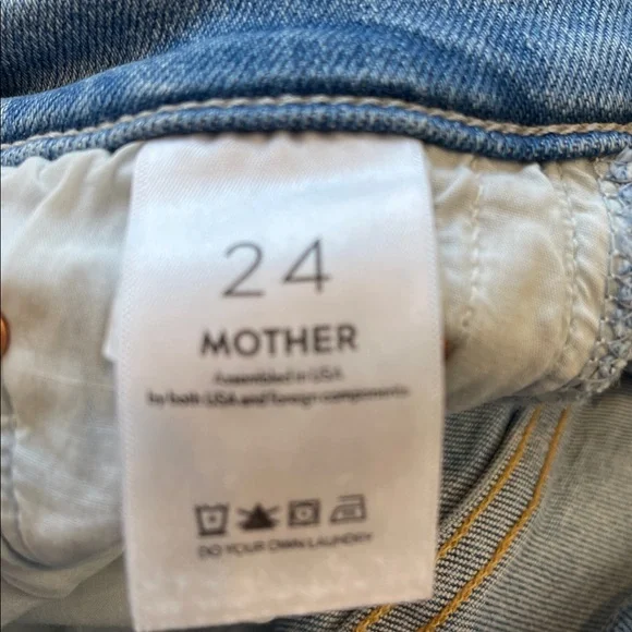 Mother The Insider Crop Step Fray Jeans – Limited Edition Wash, Size 24 (NWT) - Picture 7 of 13